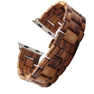 Accessoires de montre intelligente 42mm 38mm bracelet de montre en bois - Product Image 4