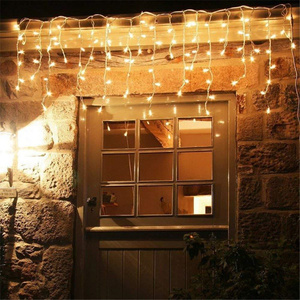 Usine populaire directe en gros télécommande extérieure 8 modes LED rideau de glaçon lumières noël luces <span class=keywords><strong>navida</strong></span> 31V - Product Image 1