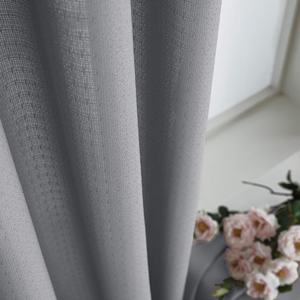 Rústico moderno poliéster ojal cortinas texturizadas tejido sólido transparente Blackout ignífugo Decoración <span class=keywords><strong>Para</strong></span> sala de estar - Product Image 3