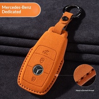 Étui à clés pour Mercedes-Benz E300L GLC260, avec boucle pour homme, accessoires intérieurs complets pour la gamme E260L, en cuir suédé FMP-BC001