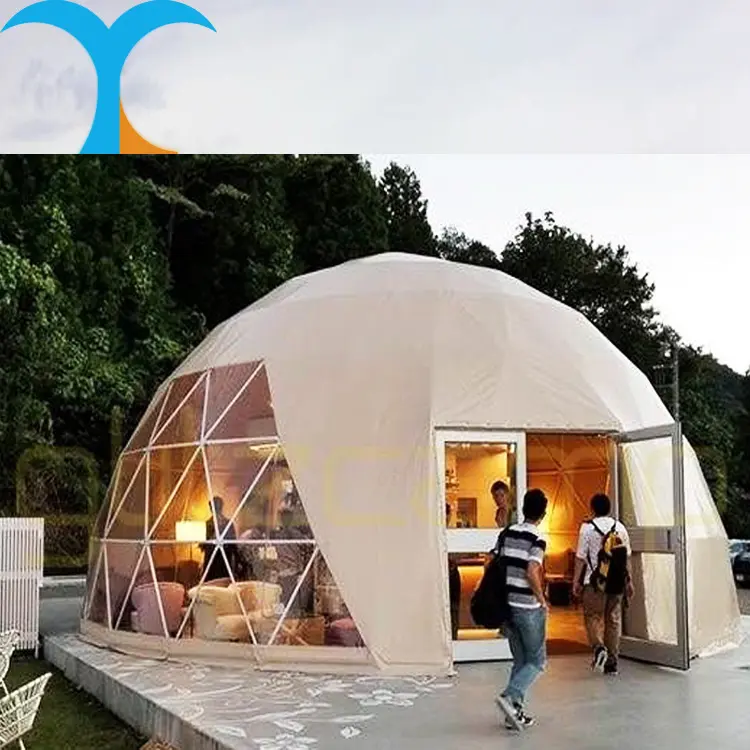 6M Geodesic Dome Lều Geodesic Dome 2 Người Dome Nhà Lều Với Phòng Tắm Điều Hòa Không Khí Lều/Mái Gazibo