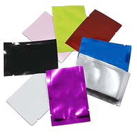 Vente en gros de sacs d'emballage de collations scellés 3 côtés en plastique aluminium à prix abordable personnalisés sacs sous vide argentés solides