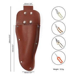Cowhide <b>Leather</b> Holster Pliers Holder Pruner Sheath Cowhide Belt Hanging Pouch for Gardening Pruning Sheath - Product Image 3