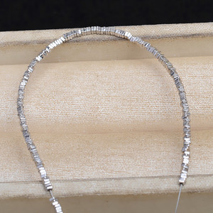 Accessoires de bijouterie en argent 925 plaqué platine avec perles concassées, 5846, plateau carré vide semi-fini avec trou, apprêts de bijouterie - Product Image 4