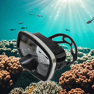 Mergulho Livre Mergulho e Snorkeling Goggles Mask Full Face Scuba Mask com Válvula de Dreno Visão Ampla Adequado para Adultos - Product Image 1