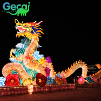 GECAI Chinese New Year Outdoor Laterne Show maßge schneiderte traditionelle Kultur Zodiac Dragon Lantern