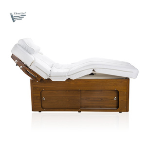 Muebles de salón de belleza, cama cosmética, cama de Spa de belleza de lujo, mesa de masaje seca eléctrica de 3 motores, silla de masaje de cuerpo completo, cama Facial - Product Image 6