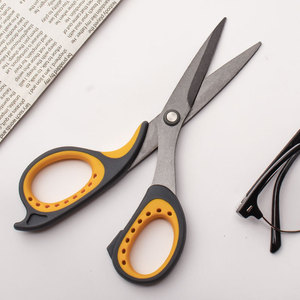 Household Scissors 0277 Office Scissors Non Adhesive Teflon Coated Rust Proof <b>Rubber</b> <b>Plastic</b> Handle For Home Use - Product Image 5