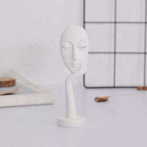 Statuette de visage en résine personnalisable pour femmes, statue personnalisée en 3D, méditation humain, nouveau cadeau artisanal minimaliste, décoration de maison, vente en gros, - Product Image 5