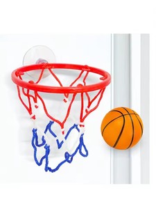 Ensemble de basket-ball d'extérieur pour enfants, jeu de table avec ballon élastique en caoutchouc solide pour entraînement coordonné du poignet - Product Image 2