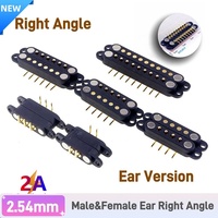 Connecteur magnétique Pogo Pin 2A DC, 2-9 broches, mâle/femelle, espacement 2,5/2,80 mm, à ressort, prise d'alimentation 24V DC