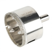 VCANO Foret diamanté de haute qualité, finition nickelée, pour perçage central, verre, céramique, carrelage, hexagonal 55mm 1