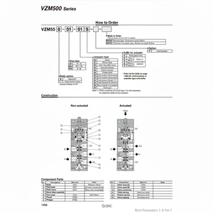 VZM550-01-00วาล์วควบคุมแบบนิวเมติก SMC - Product Image 1