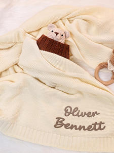 <span class=keywords><strong>Dropshipping</strong></span> PODコットン刺繍ニットソファ寝具リビングルーム冬用ソフトモダンなソリッドブランケット - Product Image 3