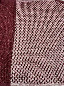 Tissu de <span class=keywords><strong>Robe</strong></span> de Mariée et de Soirée en Dentelle à Paillettes Lourdes en Cuivre, Motif Floral Dispersé, Couture, Livraison Rapide - Product Image 4