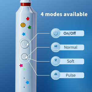 Cepillo de Dientes Eléctrico Rotatorio Recargable Automático para Niños, 3 Modos de Limpieza, Cerdas Medianas, Resistente al Agua IPX7, 90 Días de Autonomía - Product Image 4