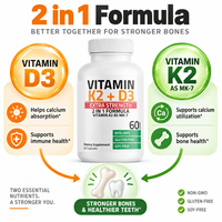 Complément OEM Vitamine D3 avec Vitamine K2 en gélules molles pour la formation osseuse saine et le soutien immunitaire