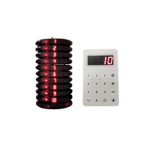 Mini Buzzer Rechargeable pour Appel de Client en Café, 10 Vibromoteurs Étanche Sans Fil, Système d'Appel Pager pour Restaurant