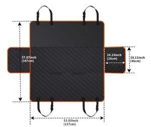 Voyage personnalisé avec couverture amovible lavable gris pliable mise à niveau doux chien siège auto lit - Product Image 4