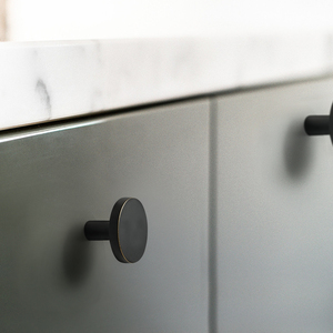 DOOROOM Bronze Round Brass <strong>Door</strong> Handle Cabinet <strong>Knob</strong> Button Furniture Handle Dresser Drawer Pulls - Product Image 4