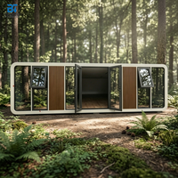 Cabane Apple, Maisonnette Apple, Conteneur d'hôtel de 40 pieds, Maison en panneaux sandwich, Design moderne, Caractéristique respirante, Installation facile, Extérieur