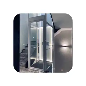 Hot Sale Factory Luxurious Residential Building Lift Custom Made Stainless Steel Modern Villas Hydraulic Villa Elevator 2 Years