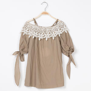 Chemisier pour fille, nouvelle collection printemps 2017, design original, épaules dénudées, manches 3/4 normales - Product Image 3