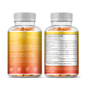 Menergy 60 gommes quotidiennes de vitamine C avec superaliments biologiques pour adultes et adolescents – Complément alimentaire de qualité alimentaire - Product Image 3