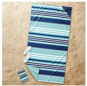 Serviettes de plage imprimées en tissu éponge de coton surdimensionnées, douces et à séchage rapide, personnalisables en gros - Product Image 1