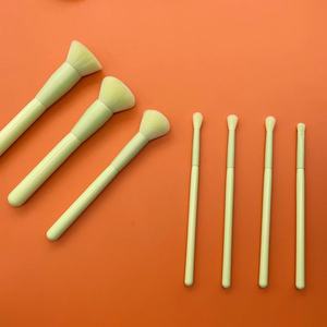 7pcs Makeup <b>Brush</b> Set Synthetic Hair Wood Handle Aluminum Ferrule Flat Foundation Customizable Wholesale Cosmetic <b>Brushes</b> - Product Image 3