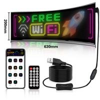 Adaptador de 98x28cm Panel de matriz Led de 5V para exteriores IP65 Control de aplicación inteligente Pantalla de coche Pantalla LED digital RGB Panel de coche Camión Ojos del Diablo