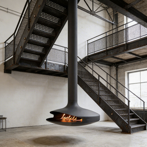 Chimenea <span class=keywords><strong>de</strong></span> <span class=keywords><strong>leña</strong></span> <span class=keywords><strong>de</strong></span> fuego Real <span class=keywords><strong>de</strong></span> 1000mm, calefacción electrónica <span class=keywords><strong>de</strong></span> Alcohol <span class=keywords><strong>para</strong></span> sala <span class=keywords><strong>de</strong></span> estar, platillo volador, diseño colgante - Product Image 4