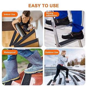 Cinta antideslizante impermeable de PVC de 4 pulgadas x 35 pies, <span class=keywords><strong>goma</strong></span> de un solo lado, 2 'x 33', banda de rodadura antideslizante para escaleras al aire libre, Material PET - Product Image 3