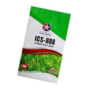 5kg Hybrid Rice Seed Bag Four-Side Sealed Corn Seed Composite Plastic Bag Heavy Duty Packaging Custom Seed Packaging