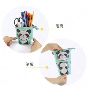 กล่องดินสอผ้าแคนวาสลายการ์ตูนแพนด้าน่ารัก ดีไซน์ใหม่ 2025 ปรับขนาดได้ - Product Image 4