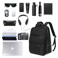 Tas Ransel Laptop Taiwan Import 1688 Kasual Bahan Gabungan Gabus dengan USB-Tahan Air Kulit Mikrofiber Tag Bagasi Lepas Pasang di Bagian Depan