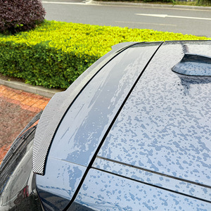 Bmw Rear Spoiler Wing Shaped Piano Black Carbon Fiber Texture Abs Material For F20 F21 118i 120i 2011 2019 - Product Image 2