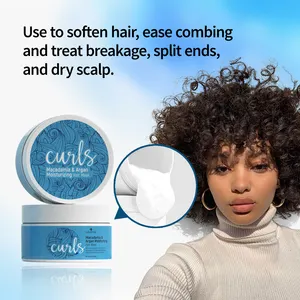 Großhandel Private Label Curly Hair Produkte Set Curl Enhancers Shea Feuchtigkeit Curly Hair Cream Set für lockiges verworrenes Haar
