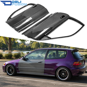 สำหรับ Honda Civic EG Hatchback 3 ประตู ปี 1992-1995 อุปกรณ์ตกแต่งแผงประตูรถยนต์สไตล์ OEM ทำจากคาร์บอนไฟเบอร์ - Product Image 1