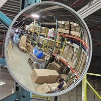 Miroir Convexe Extérieur en Polycarbonate de Sécurité Neuf 100cm/39'' Incassable Orange pour la Circulation