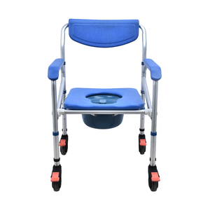 Silla <span class=keywords><strong>de</strong></span> Inodoro Ajustable <span class=keywords><strong>de</strong></span> Aluminio con Ruedas, Inodoro Portátil para Personas Mayores y con Discapacidad, para Transferencia en el Baño y <span class=keywords><strong>la</strong></span> Ducha - Product Image 6