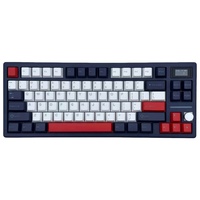 Keyboard Tri-Mode Berkabel Nirkabel dengan Lampu Latar RGB Ergonomis Kompatibel dengan Windows/Mac/Android