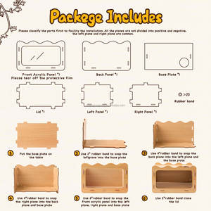 <span class=keywords><strong>บ้าน</strong></span>แฮมสเตอร์ไม้สำหรับแฮมสเตอร์ไซเรน แฮมสเตอร์แคระ เจอร์บิล หนู และเดกูส พร้อมกล่องขุดเจาะ ที่ซ่อนตัวที่มองเห็นได้ และบ้านสำรวจ - Product Image 6