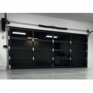 Customized High Quality Villa House ModernDesign Exterior Door Aluminum Garage Door Sound <b>Water</b> Proof Glass Garage Door for Sale - Product Image 6