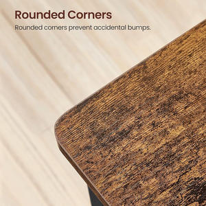 Silla de comedor sin brazos de madera rústica moderna personalizada de fábrica fácil de montar con marco de acero metálico para cocina dormitorio al por mayor - Product Image 5