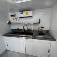 Remorque de camion-restaurant de 14 pieds avec cuisine complète, chariot alimentaire mobile, conteneur restaurant, remorque bar mobile, boutique de pizzas et de grillades