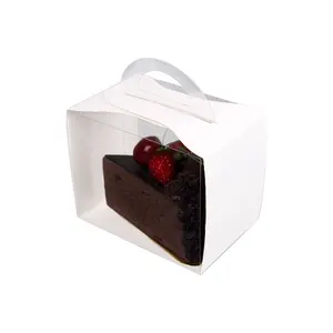 Draagbare Dessertcontainer Doos Doorzichtige Plastic Verpakking Mousse Cake Box