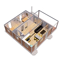 Fournisseur de maison préfabriquée de luxe à bas prix maison préfabriquée prête à l'emploi maison mobile prête à l'emploi villa maisons en paquet plat de 2 3 chambres à coucher