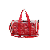 Sac de voyage transparent à double couche, PVC imperméable, léger, grande capacité, sac à main et à bandoulière pour le sport et la salle de sport pour hommes