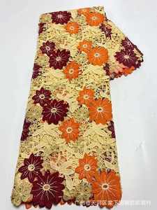 Многоцветная кружевная ткань с вышивкой - Product Image 4